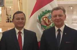 Spotkanie z Panem Wiceministrem Spraw Zagranicznych Peru Ambasadorem Nestorem Popolizio-Bardalesem